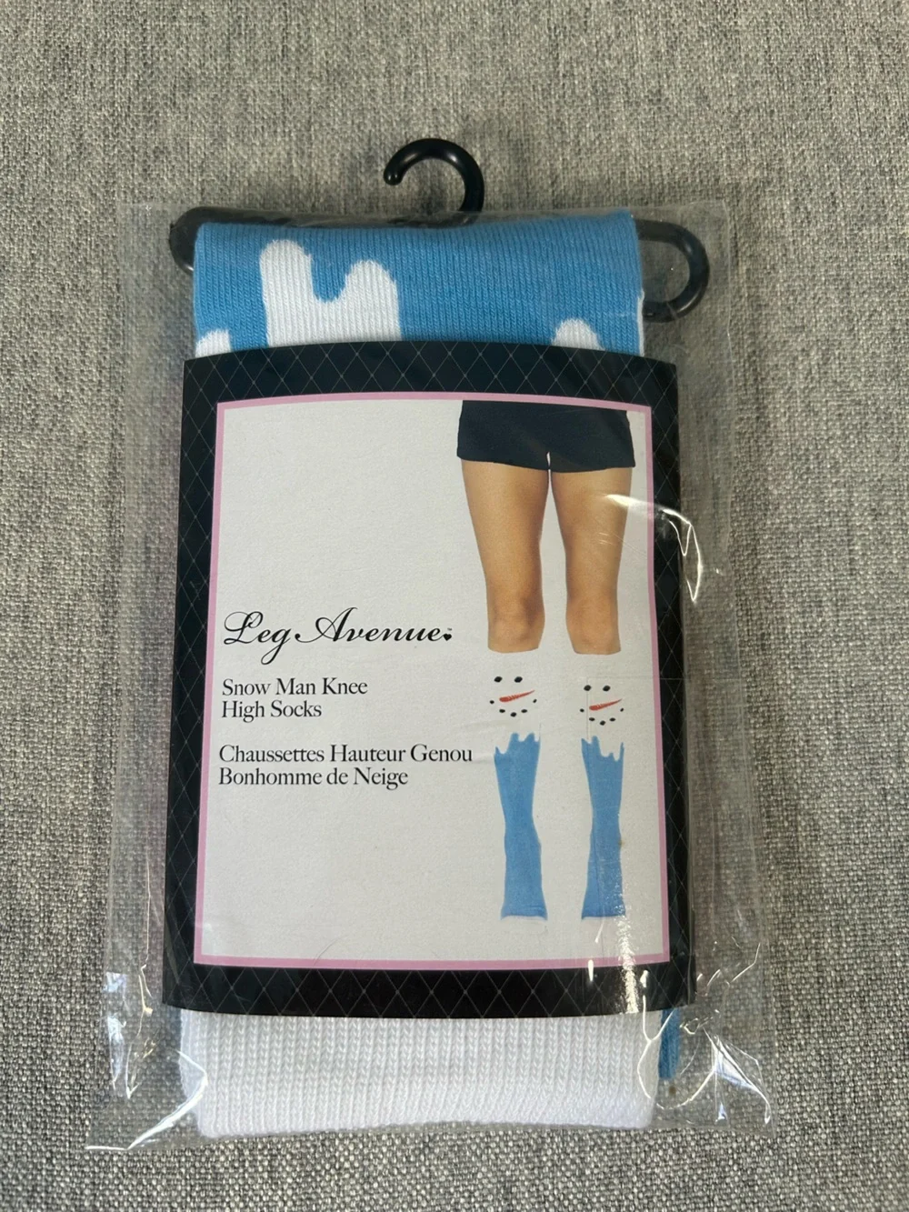 Leg Avenue Light Blue Snowman Knee-High Socks